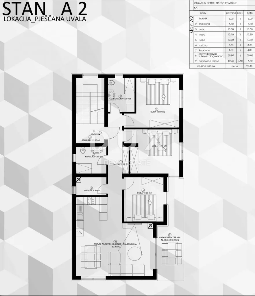 Plan - Modern Apartment with Sea View in Istra
