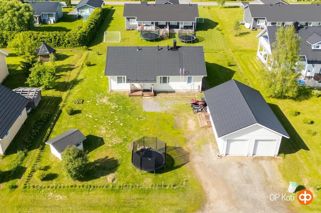 Vue aérienne - Single-Storey House with Sauna in Muhos