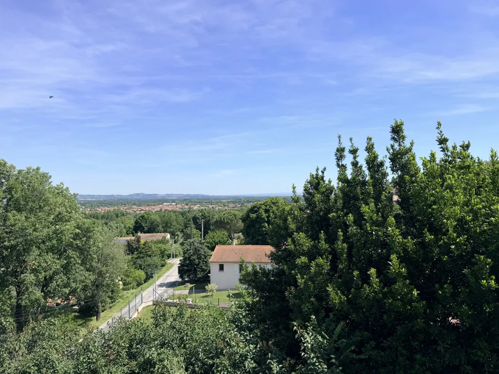 Garden - Contemporary House with Panoramic View in Green Setting