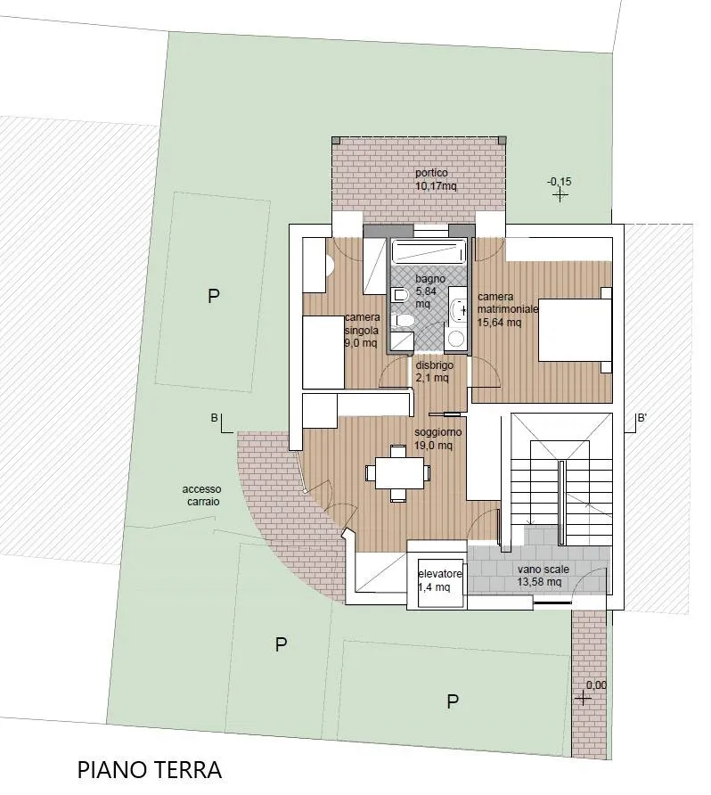 Plan - Luxury Apartment with Private Garden in Padua
