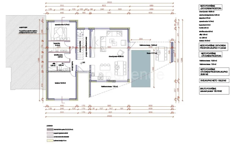Planimetria - Building Plot in Višnjan with Panoramic View