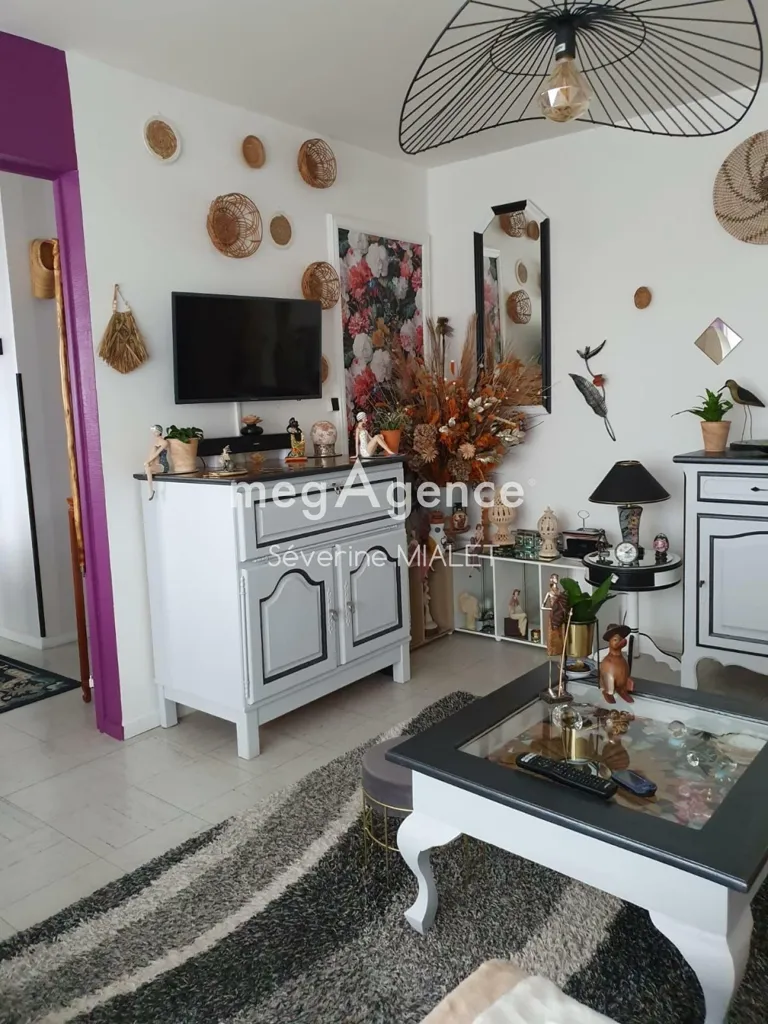 Living Room - Bright Flat with Balcony in Cognac