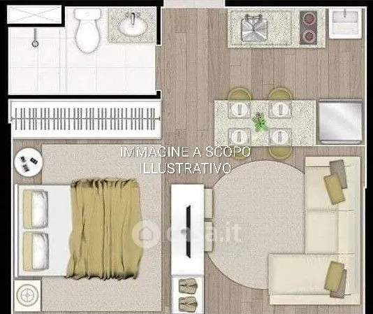 Plan - Mansarded Flat with Terrace in Bastiglia