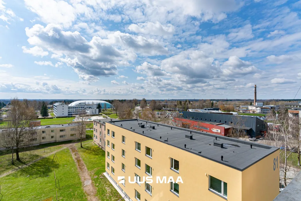 Vue aérienne - Two-Bedroom Penthouse with Balcony in Viljandi