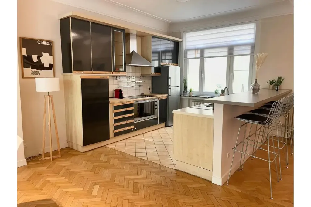 Cuisine - Appartement avec Terrasse à l’Avenue Louise, Bruxelles