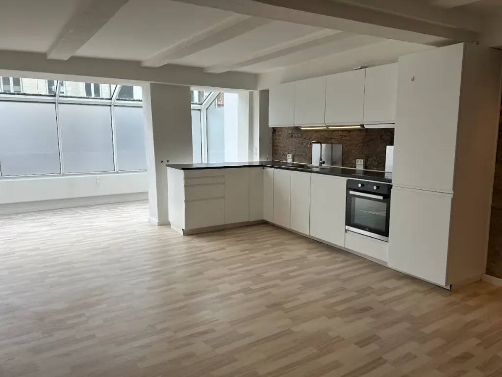 Cuisine - Renovated 3-Bed Flat with Balcony in Kolding Centre