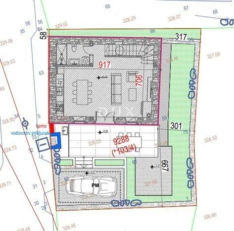 Plan - Character House with Garden in Tinjan, Istra