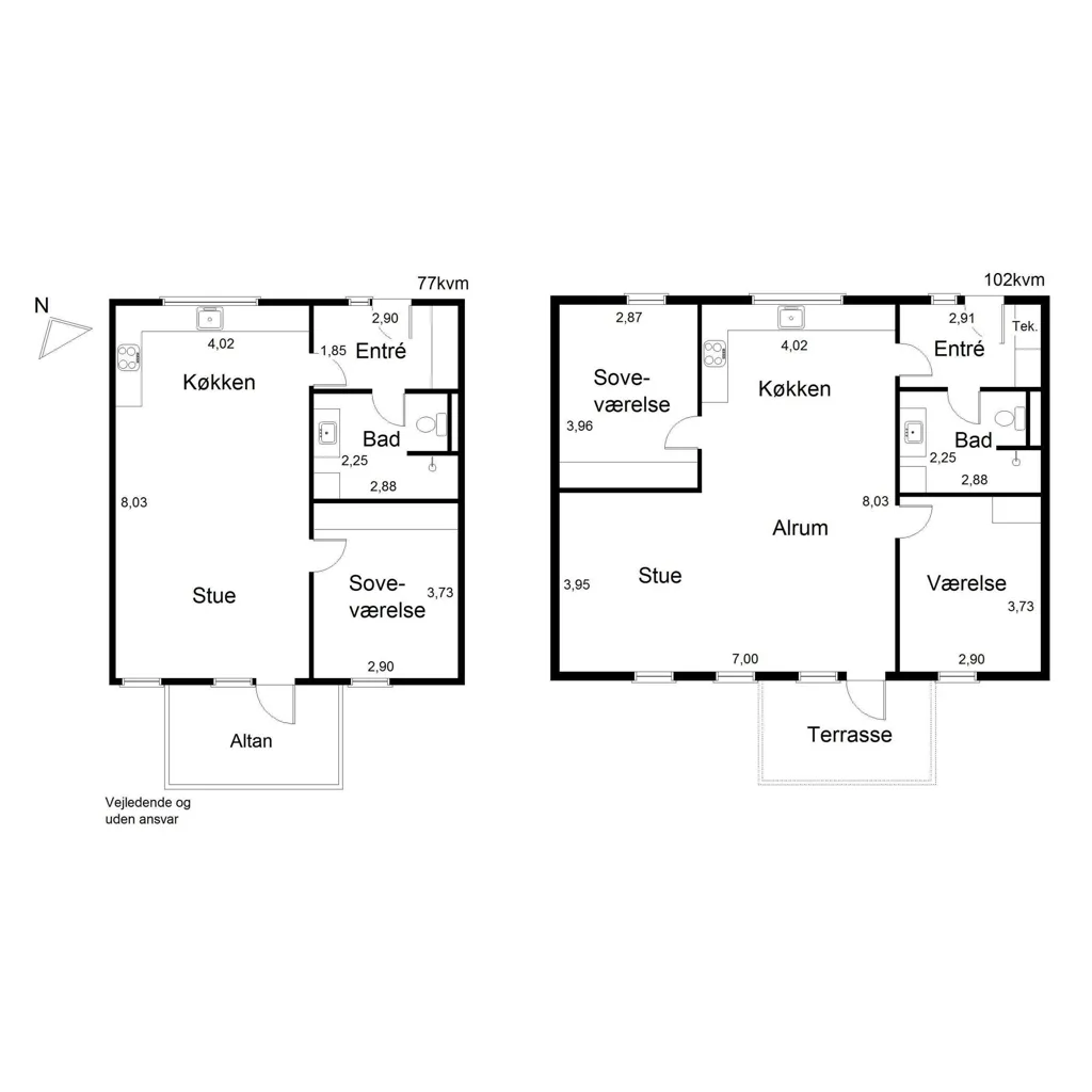 Plan - Modern Apartment with Terrace in Brønderslev