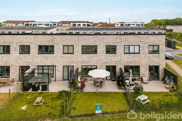 Vue aérienne - Modern Row House with Sea View in Greve Strand