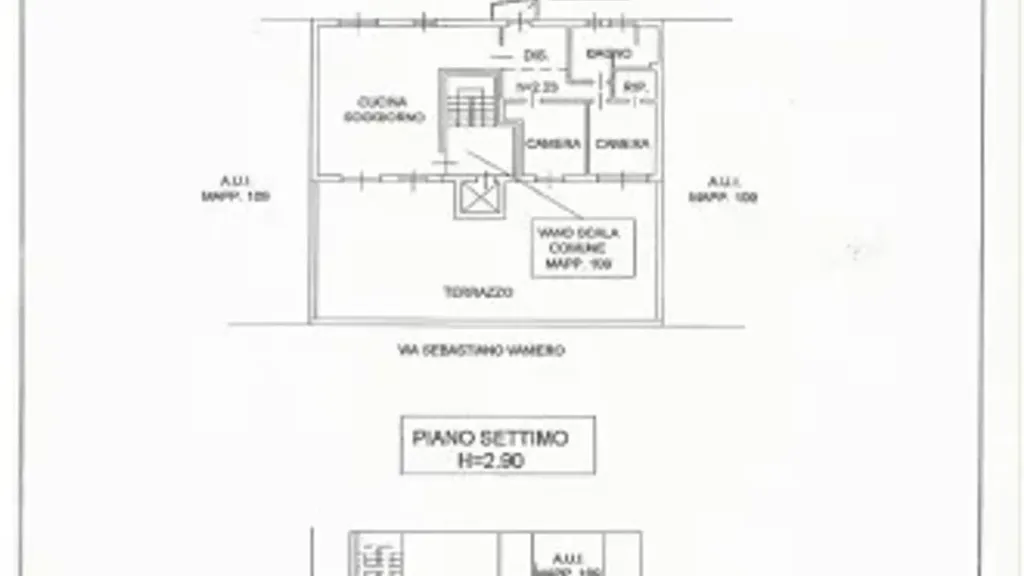 Plan - Penthouse with Large Terrace in Milan