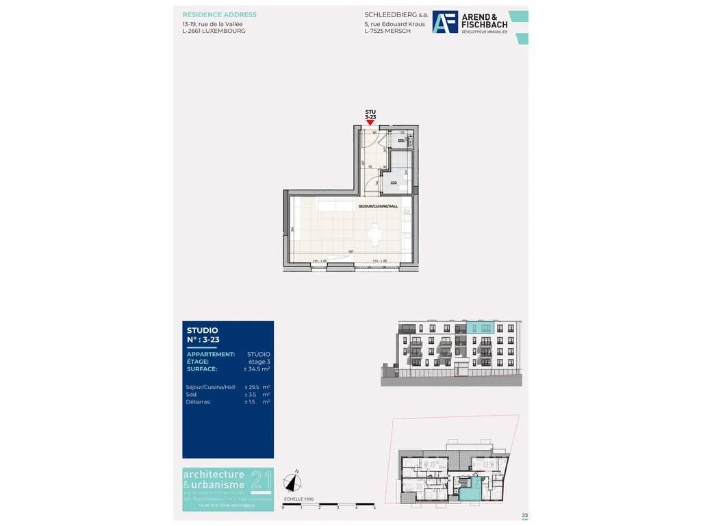 Plaan - Studio with Lift in Hollerich, Luxembourg