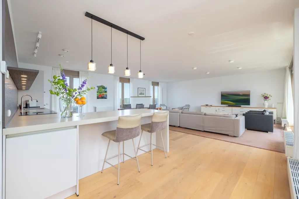 Köök - Luxury Penthouse with Castle View in Beeckendael