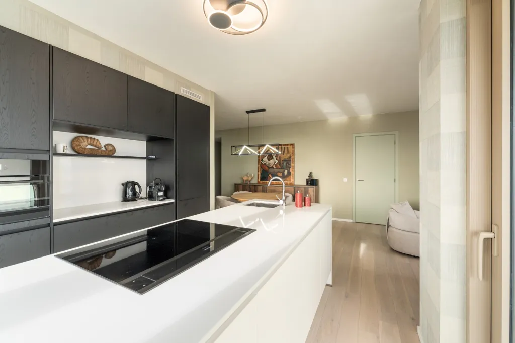 Cuisine - Appartement d'Angle avec Vue Panoramique à Ostende