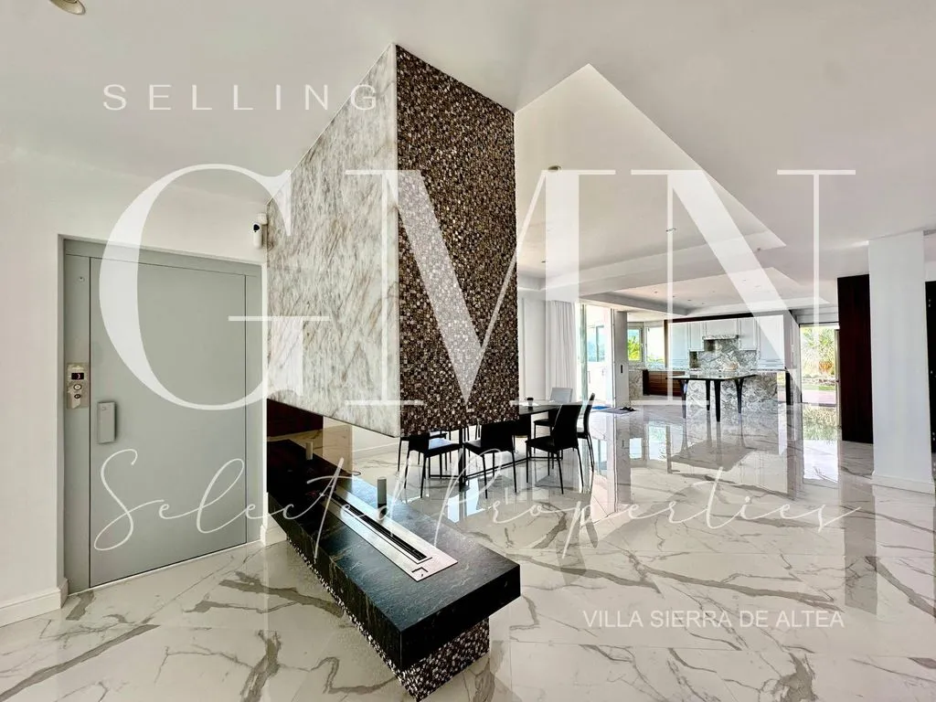 Living Room - Luxury Villa with Sea View in Altea