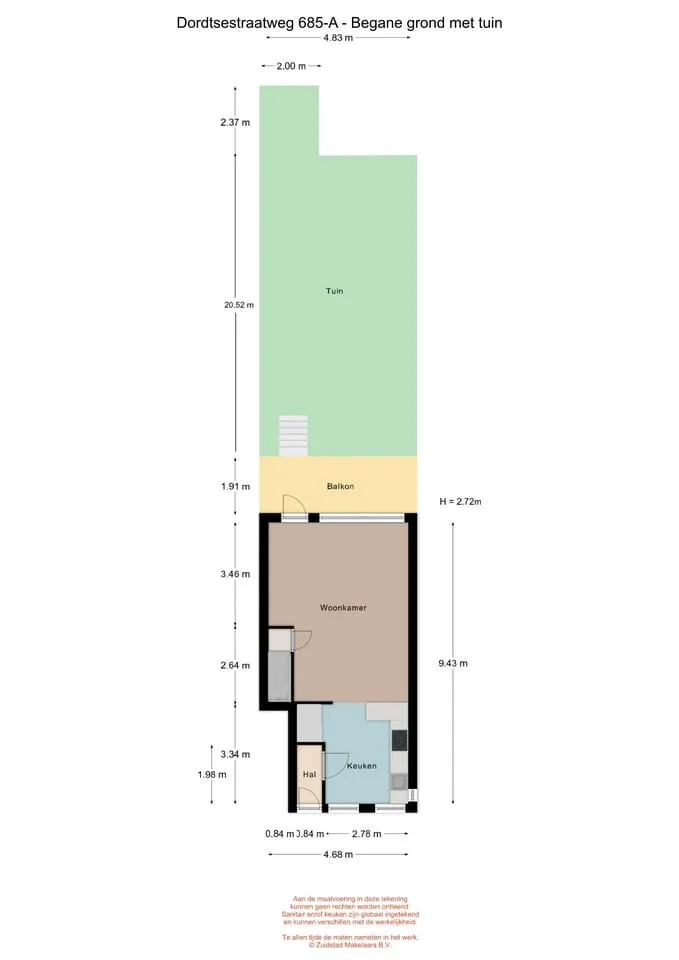 Plan - Characterful Apartment with Garden in Vreewijk