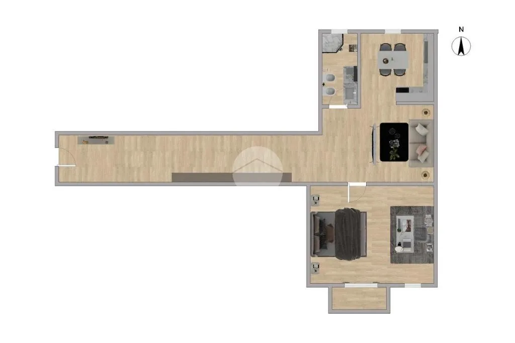 Plaan - 2-Bedroom Flat with Balcony in Cermenate, Milan