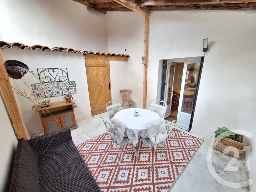 Dining Room - Stone House with Covered Terrace in Mirepoix