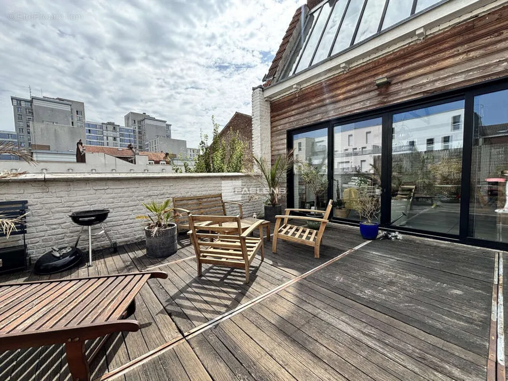 Terrasse - Loft Lumineux avec Terrasse près du Parc à Lille