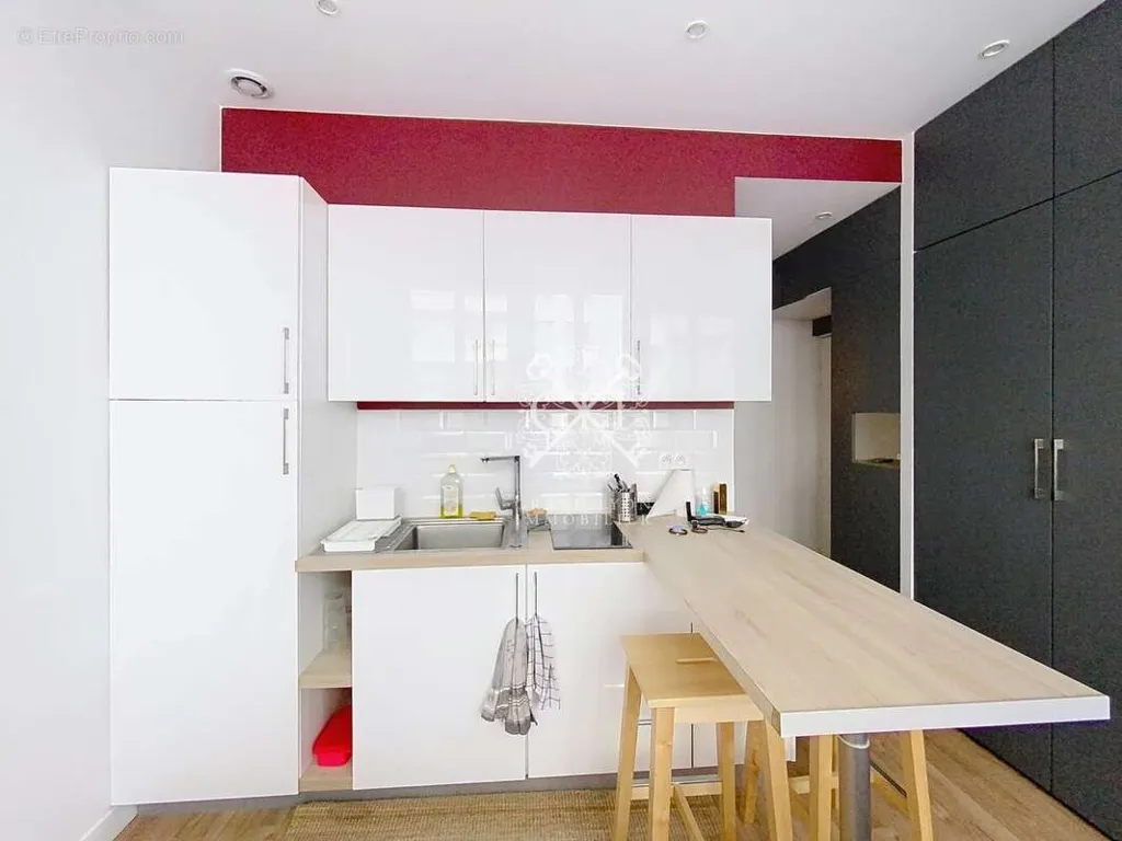 Köök - Studio with Parking in Lyon Centre