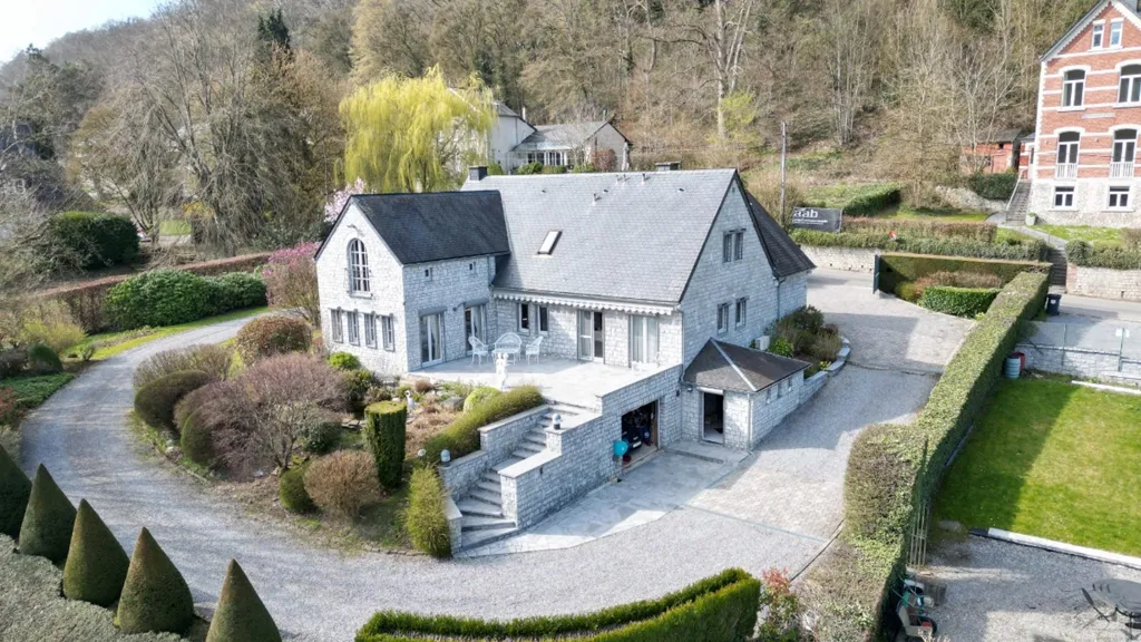 Vue aérienne - Maison avec Jardin Sud-Est à Durbuy