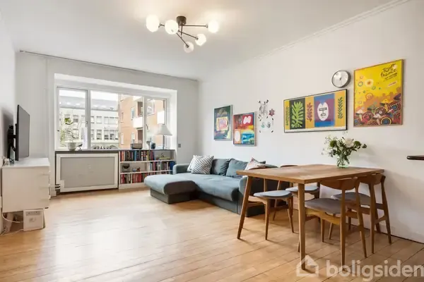 Séjour - Apartment with Balcony in Østerbro, Copenhagen