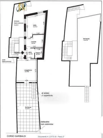 Floor Plan - Three-Bedroom Apartment with Terrace in Nuoro