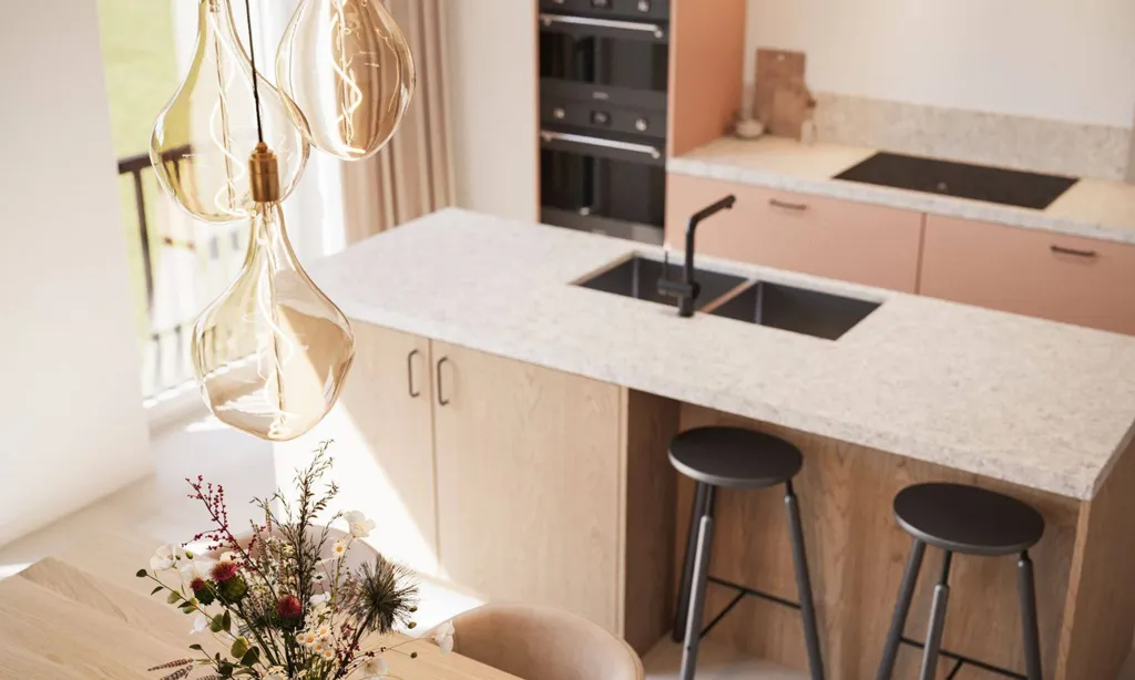 Cuisine - Maison moderne avec garage intégré à Sijsele
