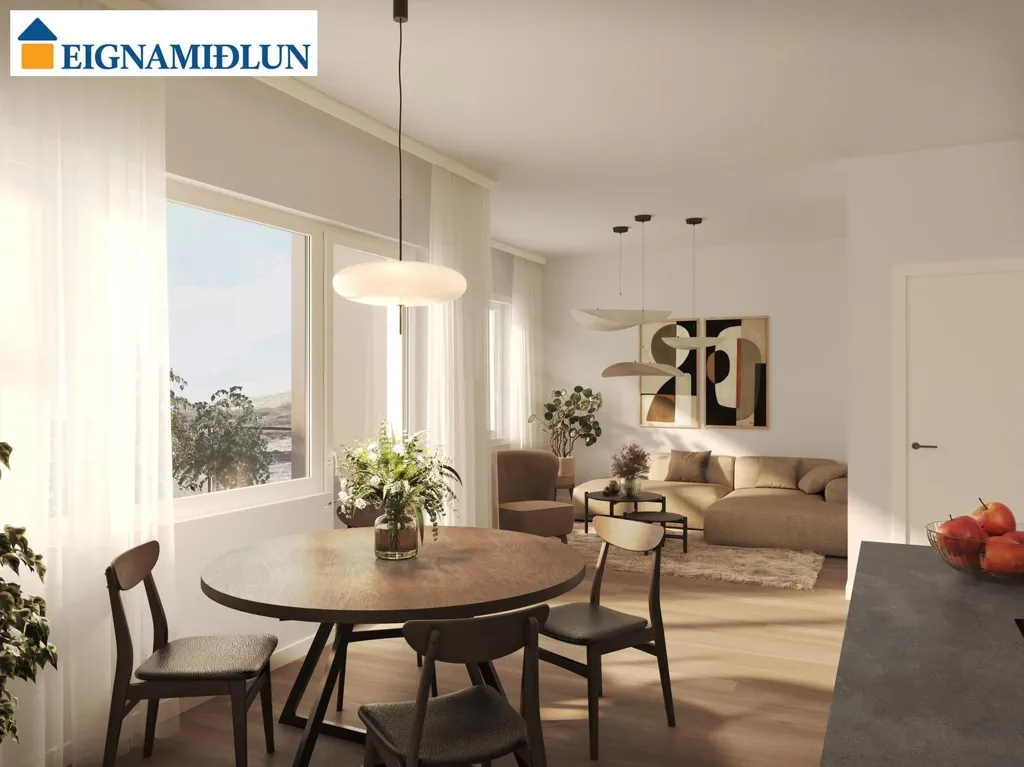 Dining Room - Modern Apartment with Elevator in Hafnarfjörður