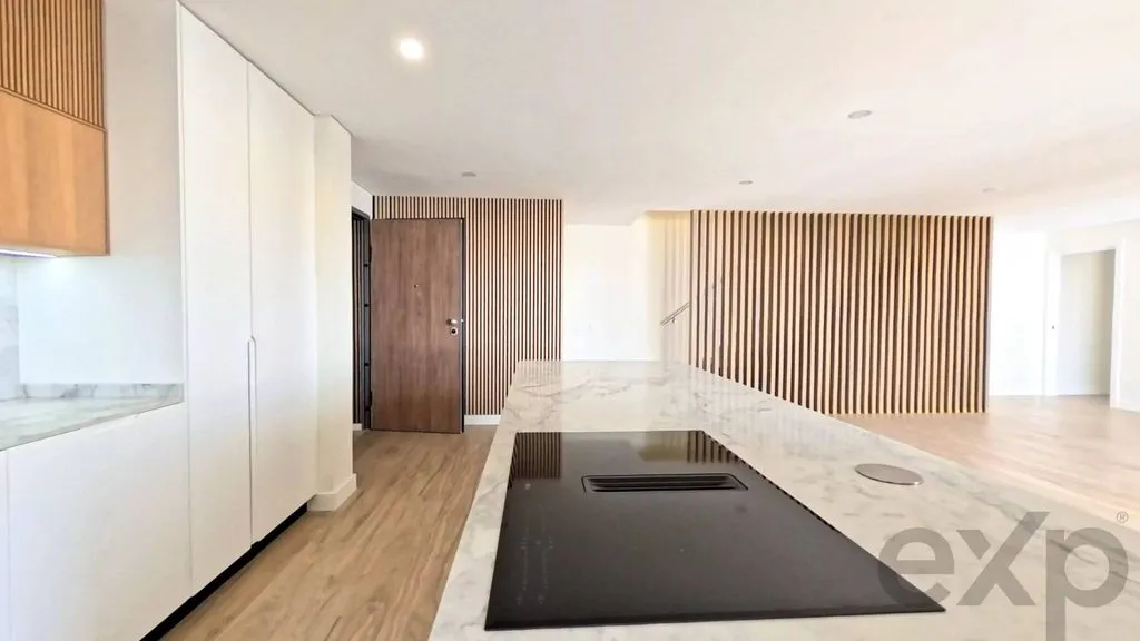 Köök - Luxury Flat with City View in Almancil