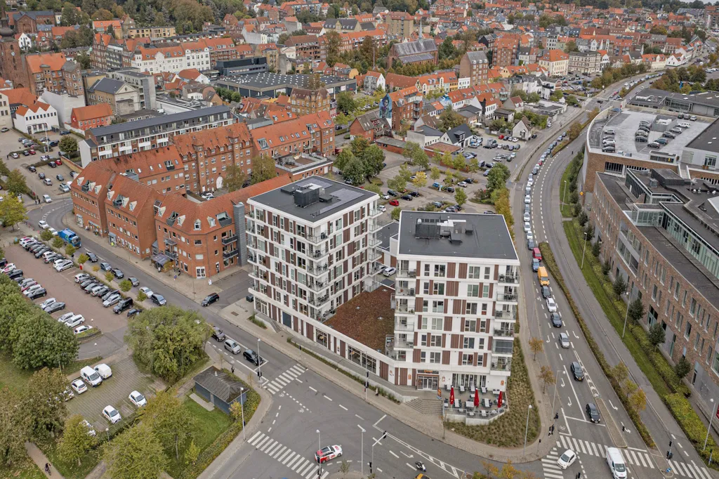 Vue aérienne - Modern Flat with Balcony in Horsens