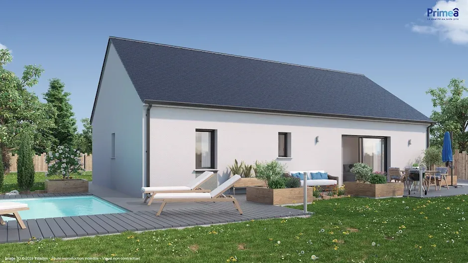 New 4-Piece House with Constructible Land in Menars