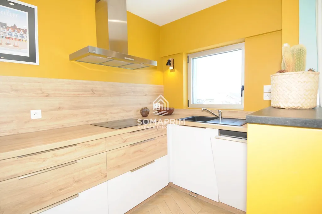 Köök - Seafront Apartment with Terrace in Le Touquet