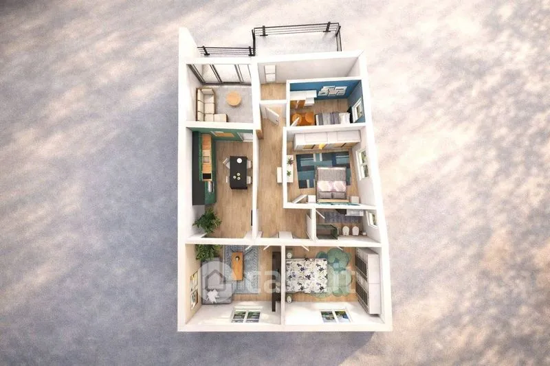 Floor Plan - Completely Refined Bifamiliar in Central Ferrara