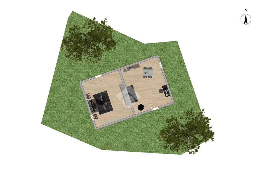 Plaan - Rustic House with Garden in Montelittu