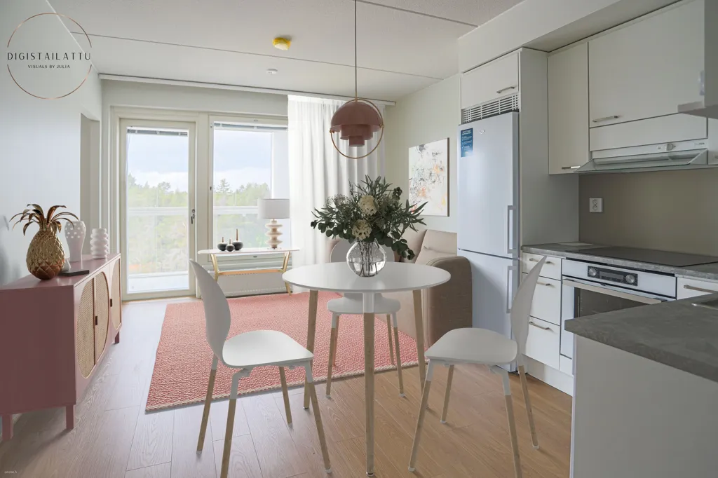Dining Room - Modern Flat with Balcony in Espoo