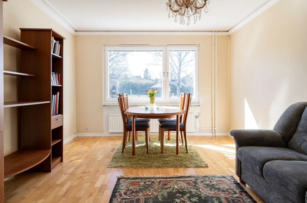 Living Room - Well-Planned Two-Bedroom Flat with Balcony in Stockholm