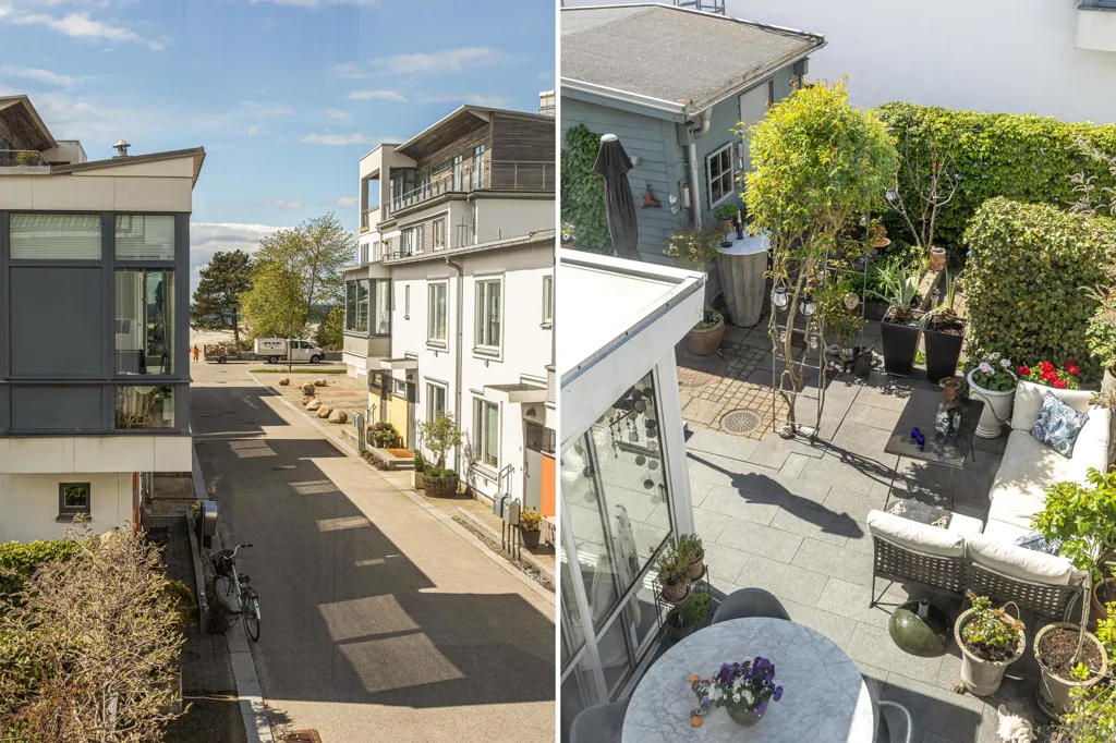 Vue aérienne - Seaside Townhouse with Garden in Strandstaden