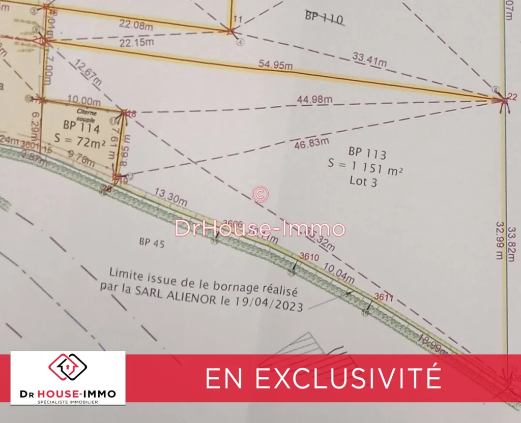 Plan - Terrain Viabilisé avec Exposition Sud à Sainte-Livrade-sur-Lot