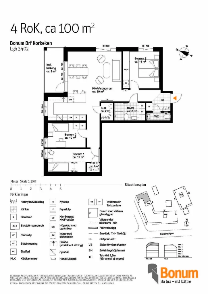 Apartment with Balcony in Linköping