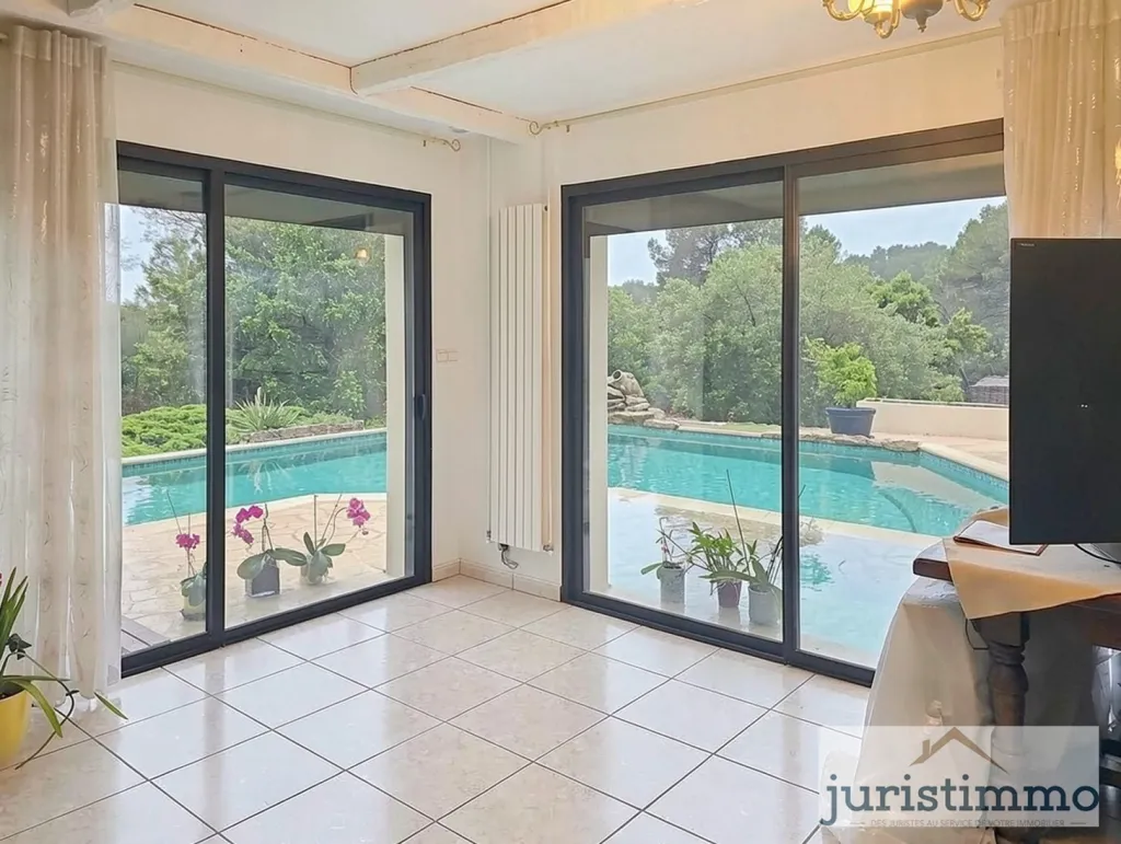 Living Room - Two-Home Property with Panoramic Pool in Uchaux