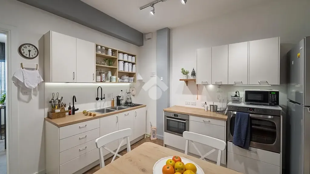 Köök - Rustic Apartment with Balcony in Palermo
