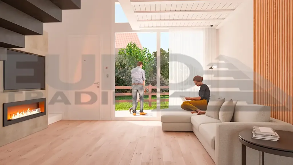 Living Room - Contemporary Semi-Detached Villa in Scorze'