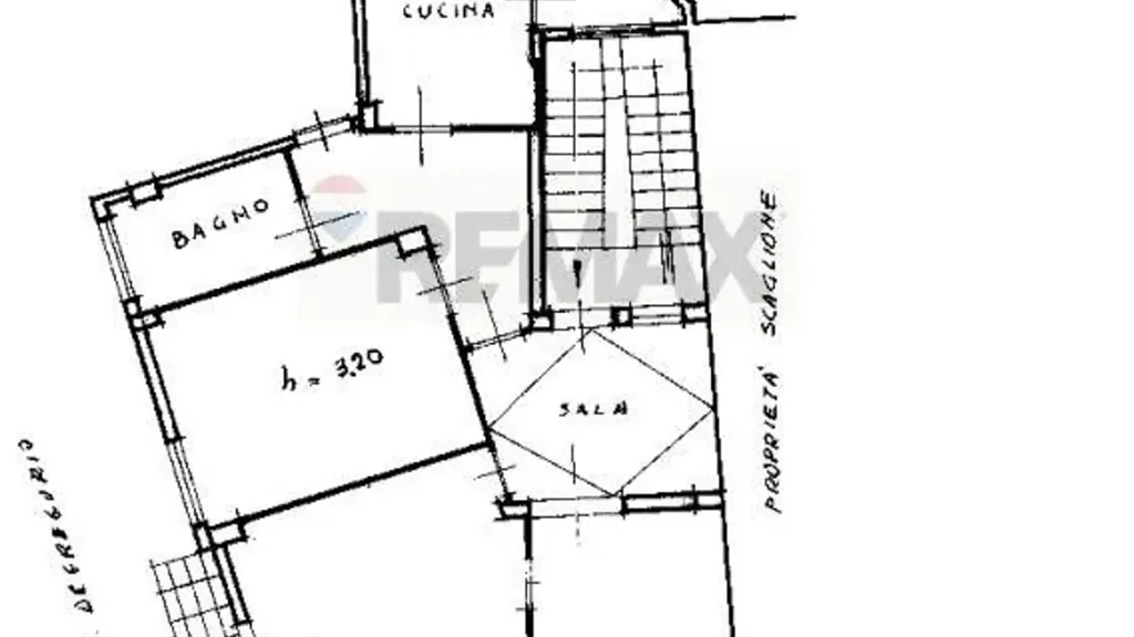 Planimetria - Appartamento con tre balconi nel centro storico di Palermo