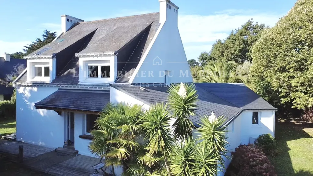 Vue aérienne - Maison avec Piscine Chauffée à 200 m de la Plage