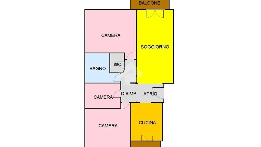 Plan - Four-Bedroom Apartment with Balcony in Roncadelle