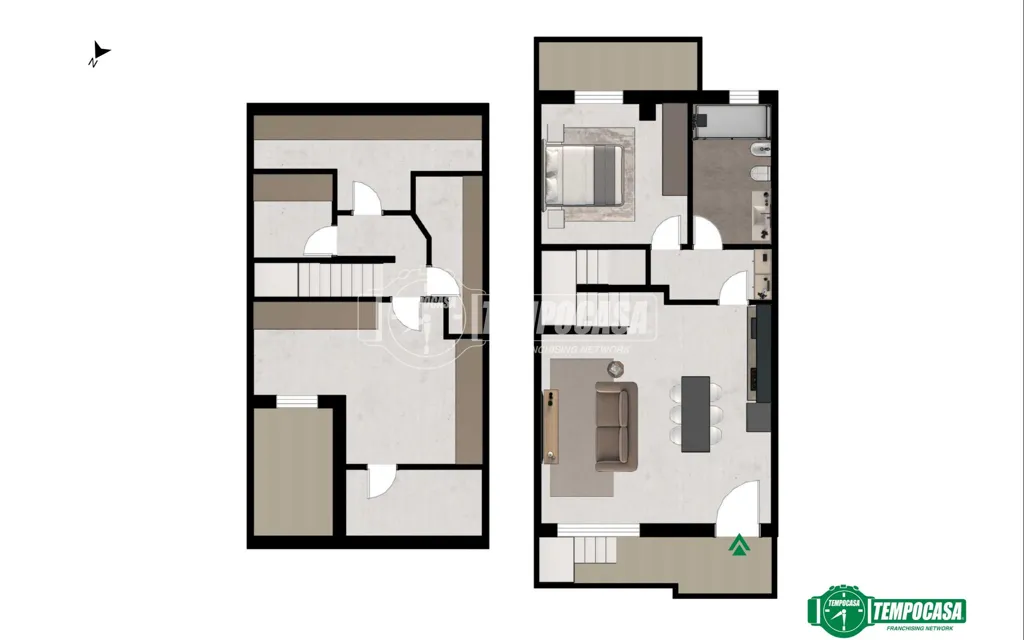 Plaan - Terraced Villa with Two Apartments in Cattolica