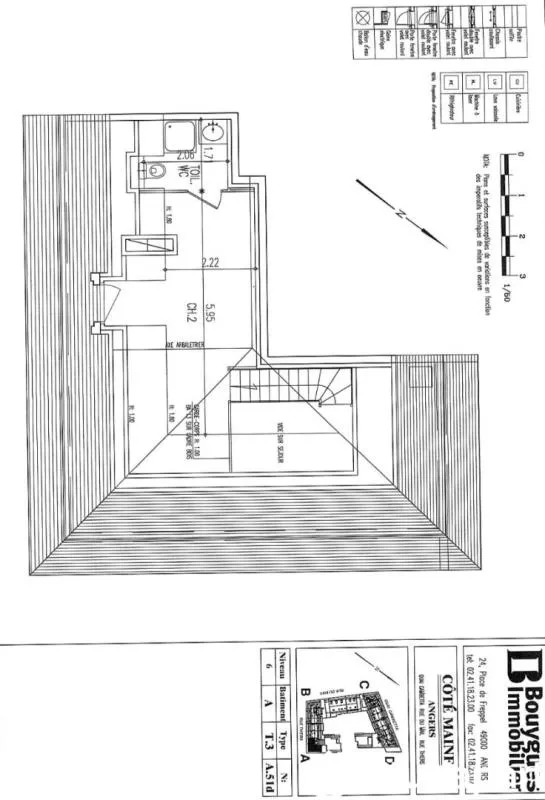 Plan - Appartement Duplex avec Terrasse à Angers
