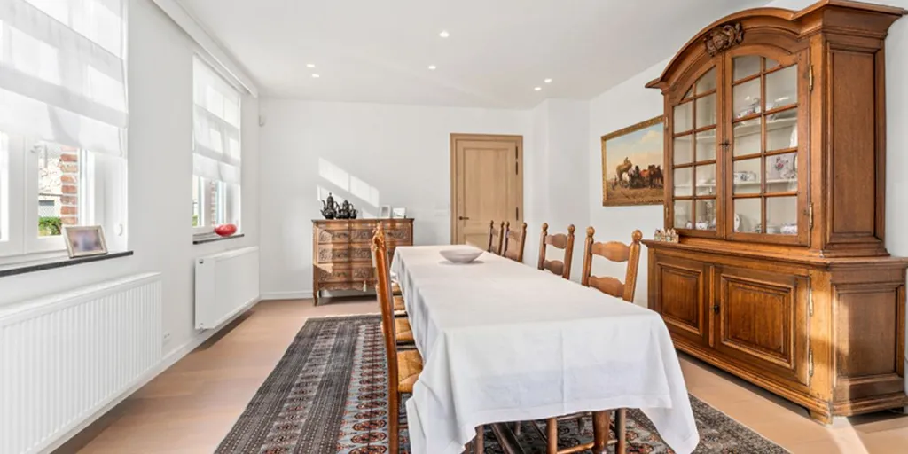 Dining Room - Contemporary Villa with Terrace in Wingene