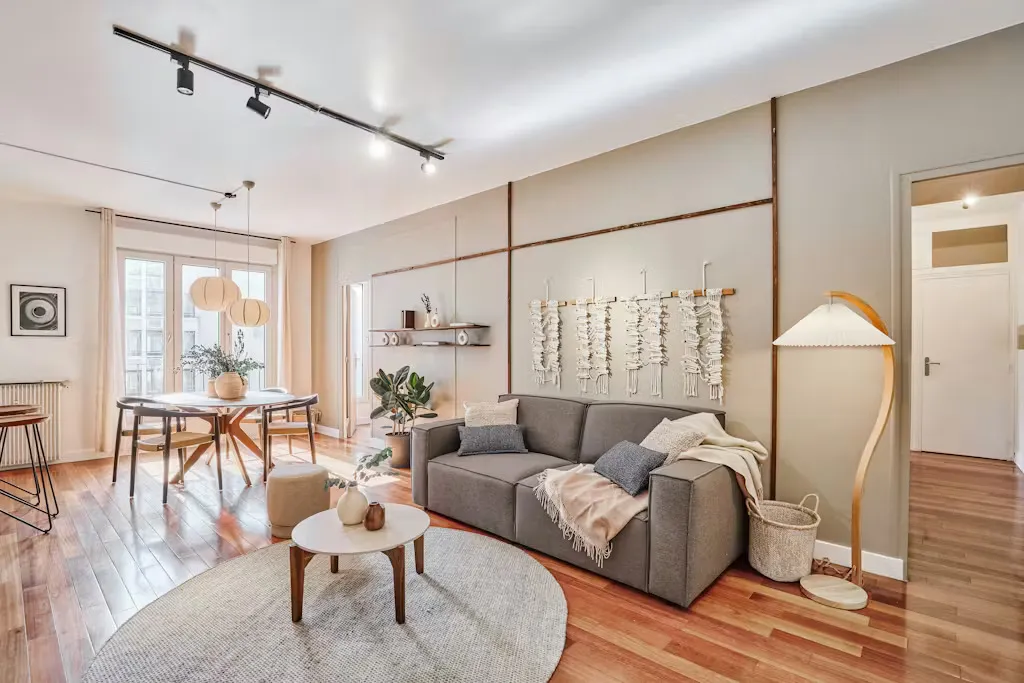 Séjour - Appartement Meublé Rue Scheffer, Paris