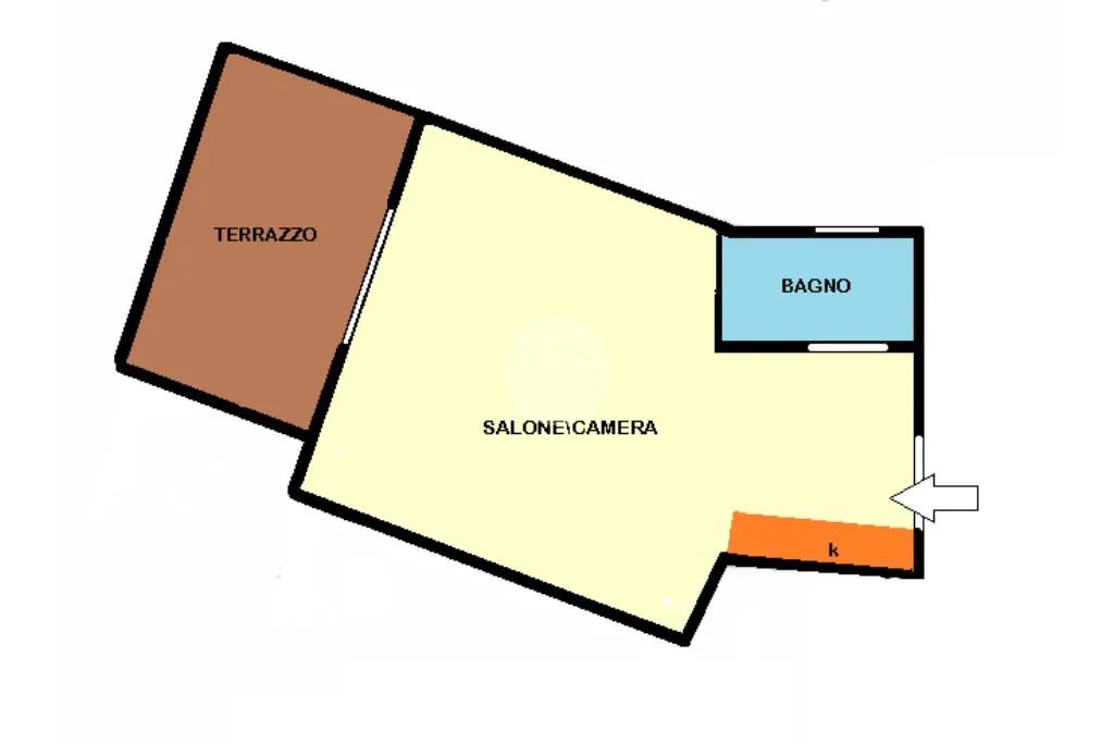 Plan - Attico with Panoramic Terrace in Città Giardino